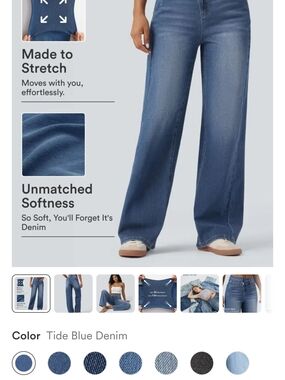 Halara Flex Assymetrical High Waisted Baggy Casual Women’s Jeans
